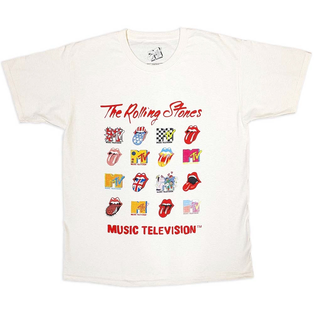MTV - Rolling Stones Logo Mashup Tshirt Homme - Blanc